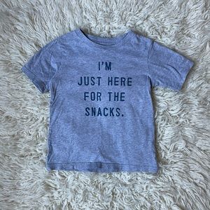 2/$10 Tee shirt Just Here for the SNACKS! Sz 5T